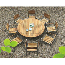 Outdoor-Garten-Patio-runde Speisen-Teakholz-hölzerner Stuhl